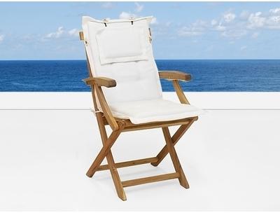 Coussin de jardin beige pour chaise inclinable - J