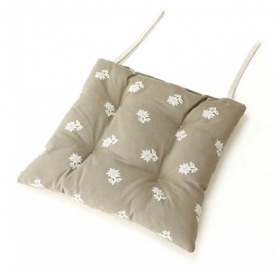 Galette de chaise style montagne taupe - Taupe