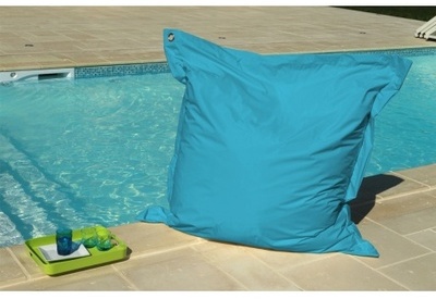 COUSSIN OEILLETS 140 x 140 TURQUOISE