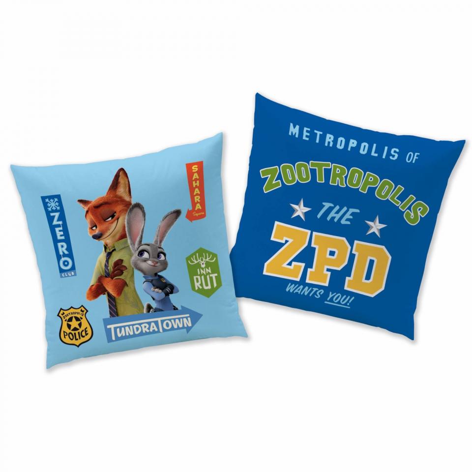 Soldes - Coussin carré Zootopia Zootopia Bleu