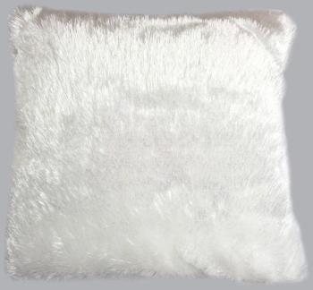 Coussin fausse fourrure (40 cm) Peluche Blanc Coussin fausse fourrure (40