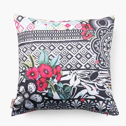 Soldes - Coussin carré imprimé B&W Luxury Desigual