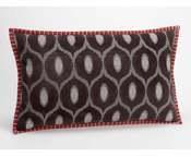 Coussin déhoussable coton motif rosace ethnique noir Coussin déhoussable coton