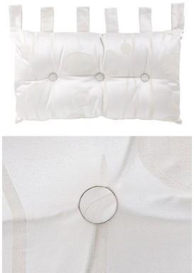 Coussin Tete de Lit Polycoton 40 x 70 cm Ecru Ivoi