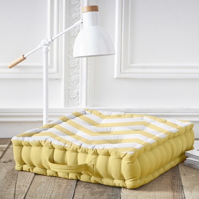 Coussin de sol California Jaune 45 x 45 cm