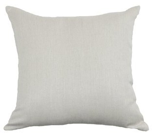 Coussin en lin lourd blanc à motif chevrons