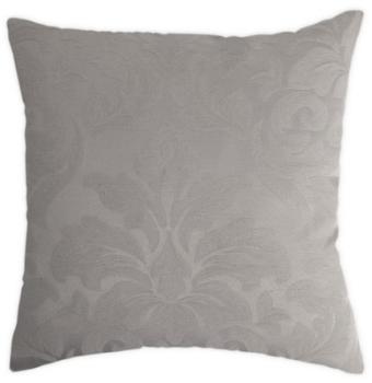 Coussin Jacquard Coton Fleur Baroque Taupe