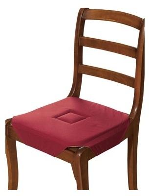 CARRE D AZUR Galettes de chaise unies lot de 2 chocolat CARRE D AZUR Galettes de chaise