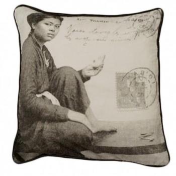 Housse de coussin TONKING 45cm x 45cm - 100 coton Housse de coussin TONKING