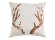 Glencoe, coussin cornes de cerf 45 x 45 cm, crème