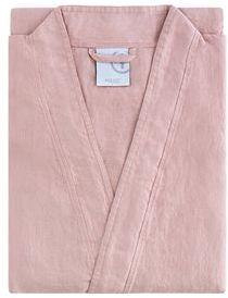 Brisa, peignoir 100% lin L/XL, rose poudré