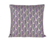 Novello, coussin imprimé 50 x 50 cm, violet et or
