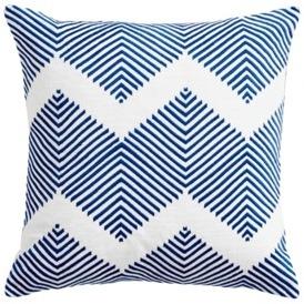 Ryker, coussin brodé 45 x 45 cm, bleu