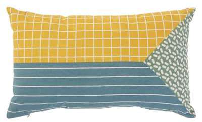 Ida, coussin imprimé 30 x 50 cm avec motif triangl