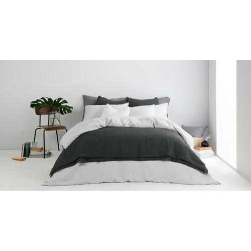 Brisa, coussin en lin 60 x 60 cm, gris ardoise