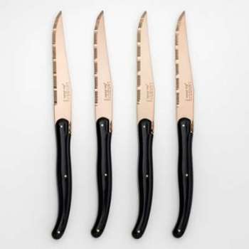 Couteau à viande lame cuivre Laguiole (lot de 4) -