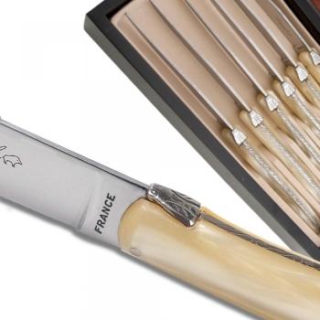 Coffret de 6 couteaux à steak Laguiole manche en p