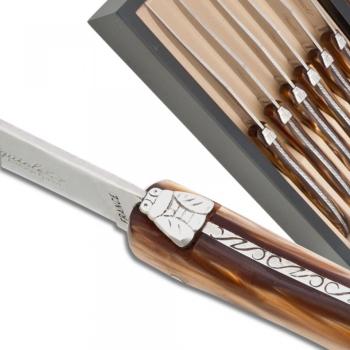 Coffret de 6 couteaux à steak Laguiole manche en p
