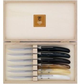Coffret 6 couteaux steak Laguiole - gris marron