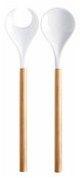 Couverts a salade en bois et porcelaine - 31 5 cm CUCINA Couverts a salade en bois
