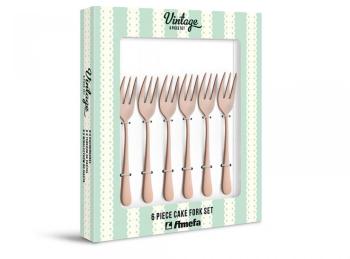 Fourchettes à gâteau en inox finition mat - Set de Fourchettes à gâteau en inox