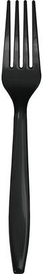 50 Grandes Fourchettes Noir - Plastique