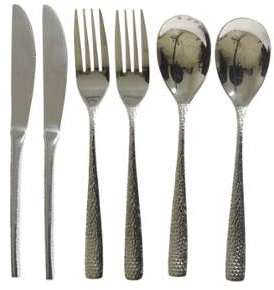 Ménagère 18 pièces en inox finition mate et brillante Ménagère 18 pièces en inox