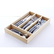 Ménagère 24 pièces + range couverts en bois BEE Co