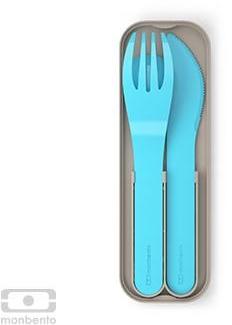 MB Pocket Color bleu - Le set de couverts en plast