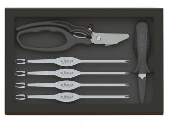 Accessoires crustacés en inox - Coffret de 6 pièces Accessoires crustacés en inox