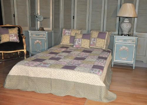 Boutis King Size Patchwork Mauve
