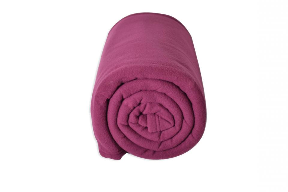 Toison dor Couverture Polaire Teddy Prune Toison