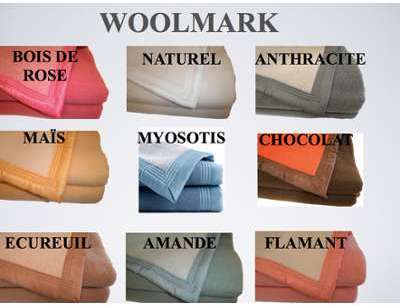 Couverture Pure laine Woolmark 240x220 NATUREL