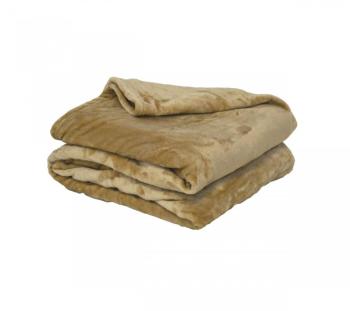 Couverture Microflanelle Beige 100% polyester 280g