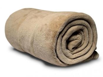 Couverture Polaire Taupe 100% Polyester 240x200 -