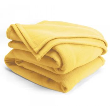 Couverture polaire 240x260 cm Isba, Jaune pollen -