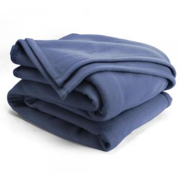 Couverture polaire 220x240 cm Isba, Marine - 100%