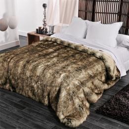 Couvre-lit (230 x 250 cm) Imitation fourrure Grizzly Couvre-lit (230 x 250 cm)