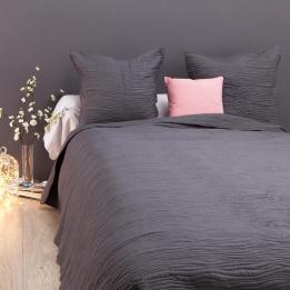Boutis et taies d oreiller (240 x 260 cm) Stitch Anthracite Boutis et taies d oreiller