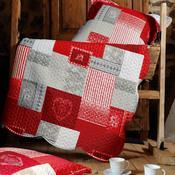 Couvre lit boutis polyester 220x240cm taies volant Couvre lit boutis polyester