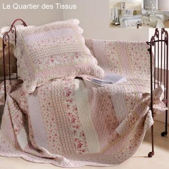 Boutis imprimé Marylou Couleurs - rose Taille - 180 Boutis imprimé Marylou Couleurs