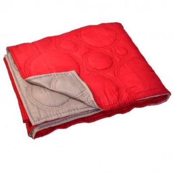 Couvre lit matelassé en soie rouge pour lit 2 personnes Couvre lit matelassé en soie