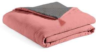 Edredon 100 coton face velours 16 points motif triangle Edredon 100 coton face velours