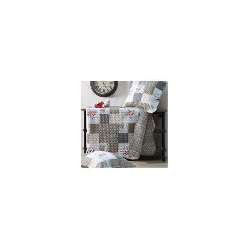 Couvre lit boutis polyester 2 taies volant 65x65cm Couvre lit boutis polyester