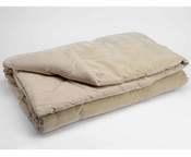 Edredon bicolore matelassé velours 100 coton 150x150cm Edredon bicolore matelassé