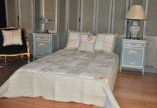 Boutis Double Patchwork Rayé Vert