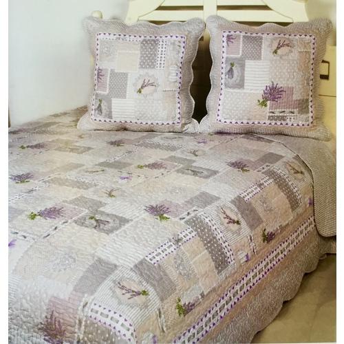 Salomé Prestige Couvre lit boutis Lavande 2 places
