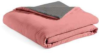 Edredon 100 coton face velours 16 points motif triangle Edredon 100 coton face velours
