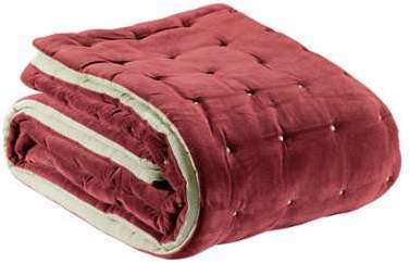 Edredon piqué matelassé uni 100 coton velours et chambray Edredon piqué matelassé uni