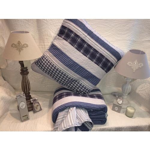 Salomé Prestige Couvre lit Boutis Teddy Bleu 2 pla